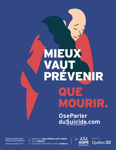 Le 10 septembre prochain est la journée mondiale de la prévention du suicide. 